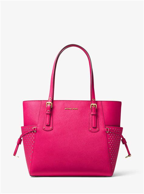 michael kors voyager tote bag soft pink|Michael Kors saffiano bag.